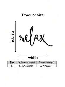1pc Black Metal "Relax" Wall Decor Inspired By Art Deco - Modern Bathroom Decor Sign - Hanging Bathroom Decoration - Wall Mounted Iron Sculpture, Home Decor Accent, Room Decoration, Wall Art Gift, Birthday & Graduation - Nhiều màu - Xem 7
