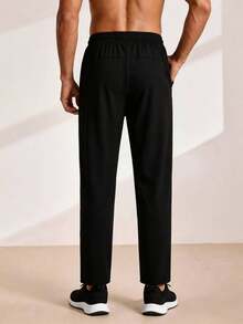 Driftmere Pantalon de sport léger, respirant et à séchage rapide pour hommes, adapté aux activités de plein air, été - Noir - Voir 2
