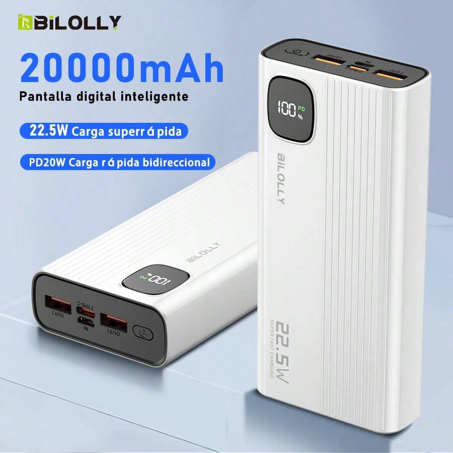 BiLOLLY Power Bank - 20000mAh Blanco - View 1