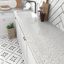 1 Roll Self-Adhesive White Granite Wallpaper, 15.7inX39.3/118.1/196.8in, Waterproof Removable Marble Gloss Vinyl Contact Paper, Suitable For Kitchen, Bathroom, Cabinet, Countertop, Tabletop, Drawer Lining, Decoration - Multicolor - View 8