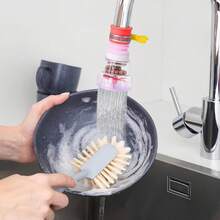 3pcs TATUKIKO Faucet Water Filter Extender With 360° Adjustable Shower Head & Removable Filter Cartridges - Brushed Nickel Finish, Single Hole Installation For Kitchen Sink & Bathroom Faucet, No Electricity Required, Improves Water Quality & Reduces Plastic Bottle Waste, Shower Water Filter, Contemporary Design, Durable Construction, Household Essentials - Mixed-color - View 2