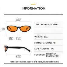 1 Pair Men's Fashion Acrylic Glasses, Street Hip-Hop Style, Brown Rectangular Frame, Suitable For Vacation, Outdoor Activities And Street Wear - Multicolor - View 5