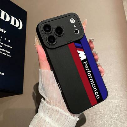 黑色跑车M字设计手机壳，经典撞色，镜头保护，防震，适合作为生日、周年纪念日、节日礼物送给汽车爱好者和数码配件发烧友，兼容和Galaxy，国际版，非国内版