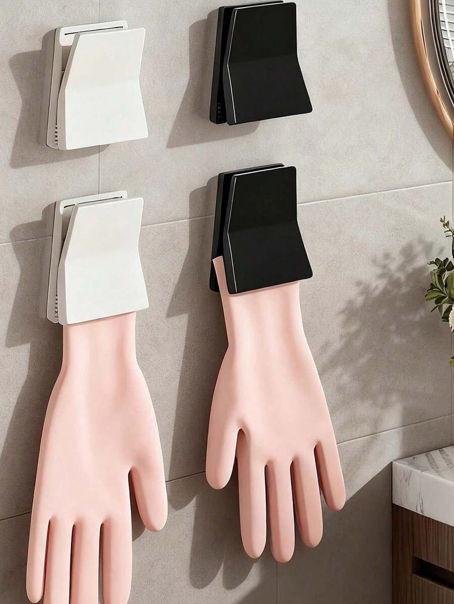 2 chiếc giá treo găng tay nhà bếp, móc treo găng tay rửa chén, giá đựng găng tay cao su gia dụng, kẹp, móc treo găng tay, 1 chiếc
