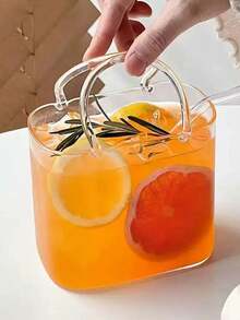 1pc High-Quality Handbag With Large Capacity Transparent Glass Cup, Suitable For Bars, Wine And Cocktail - Multicolor - View 10
