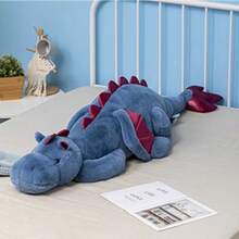 35.4in/45.2in Dragon Plush,Peluche, Plushie, Dragon Stuffed Animal, Kids Toys, Christmas Gifts ,Dragon Plush Toys Pillows For Boys,Girls And Adults,Stocking Stuffers, Great Gifts - Màu xanh lam - Xem 9