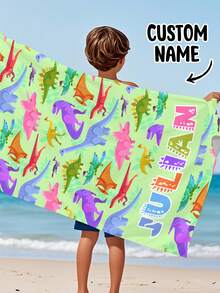 A Personalized Children's Beach Towel, A Perfect Summer Birthday Gift, Suitable For All Kinds Of Summer Occasions. Customize Beach Towels And Accessories For The Beach, Pool, Travel, Camping, Yoga, And More. - Multicolor - View 6