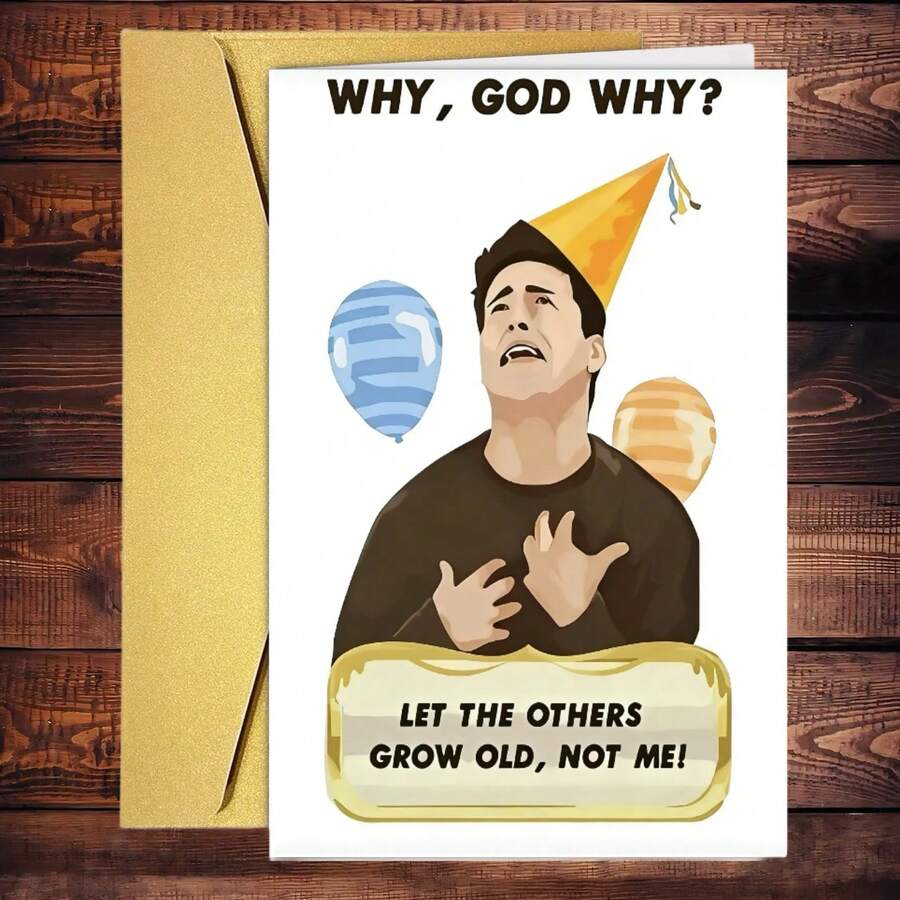 Ensemble de cartes d'anniversaire drôles de Joey - Cartes de vœux humoristiques pour un joyeux anniversaire, auto-scellantes, finition brillante, en papier - Cadeau parfait de fournitures de bureau quotidiennes - Taille unique - Voir 1