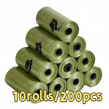 10 cuộn/200 túi đựng chất thải thú cưng, cuộn túi đựng rác thú cưng di động, túi đựng chất thải thú cưng bền, chống rò rỉ, đồ dùng vệ sinh cho thú cưng, túi đựng phân chó. - Nhiều màu - Xem 12