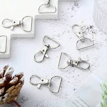 20/30/50 chiếc móc khóa xoay, móc chữ D, móc lò xo, móc chìa khóa kim loại hình càng cua dùng cho móc chìa khóa, may vá thủ công. - Một kích thước phù hợp với tất cả - Xem 5