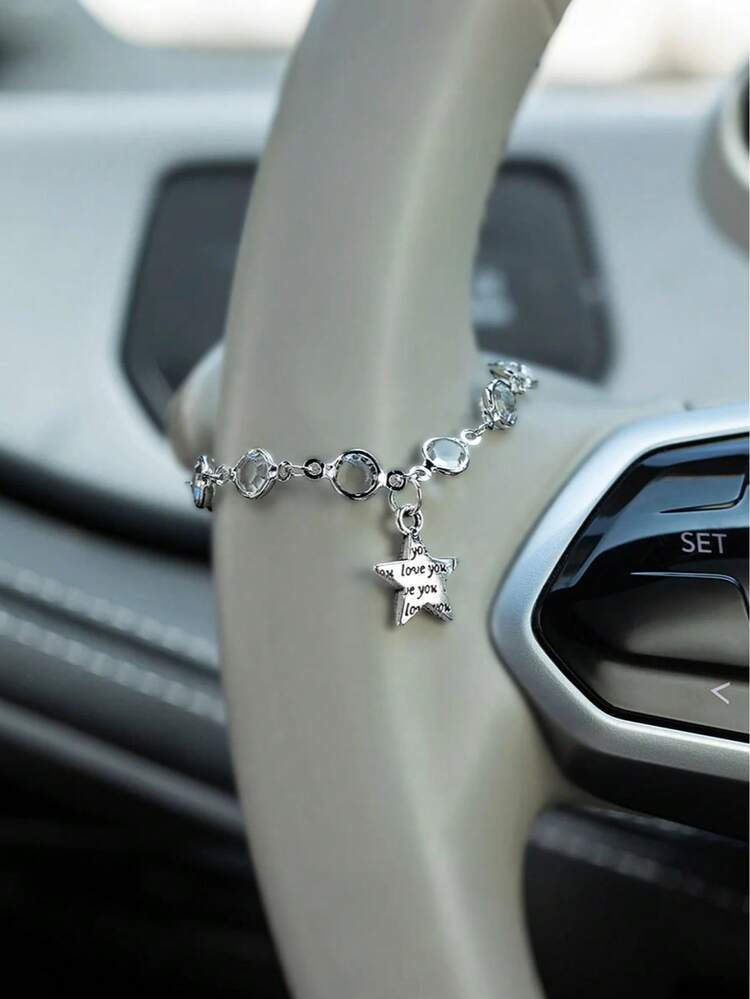 Stainless Steel Silver Cross Car Pendant - Minimalist Steering Wheel Or Rearview Mirror Hanging Decor - Unique Car Interior Accessory And Gift For Boyfriend/Girlfriend - A - View 6
