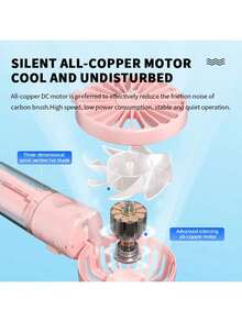 AIRPROSSING Ventilador de niebla de mano, ventilador de cuello portátil multifuncional de mini niebla, ventilador de escritorio de 800mAh, 4 velocidades ajustables, adecuado para damas, hogar, oficina, viaje - Soporte de Mano - Ver 11