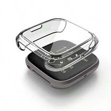 Juego de 3 protectores de visualización compatibles con Fitbit Versa 2 funda protectora ultrafina de TPU suave para reloj inteligente Fitbit Versa 2 color negro azul morado - Versa 2 Negro Azul Prpura - Ver 3