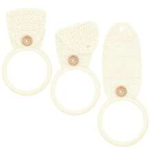 3 Pieces Crochet Towel Holder Hanging Kitchen Dish Towel Holder Ring Oven Handle Kitchen Bathroom Hanger For Stove (Beige) - Beige - View 1