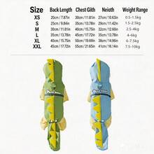 1pc Dinosaur Costume Pet Raincoat, Waterproof Outfit For Cats & Dogs - Green - View 7
