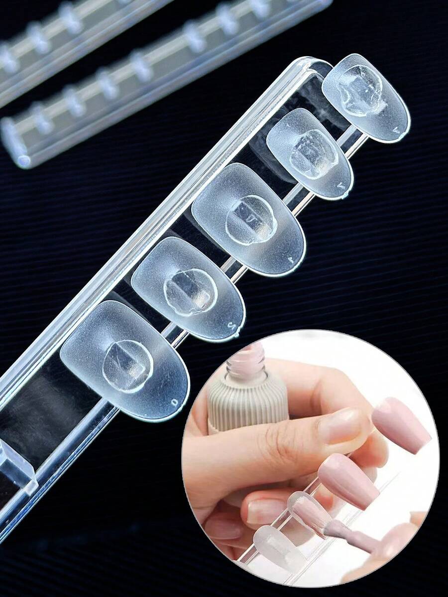 Magnetic-Free Integrated Portable Nail Art Practice Base, Nail Display Stand, Nail Practice Base, Nail Holder Wearable Nail Display Tool - Multicolor - View 1