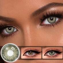 12 Pairs Of Colorful Contact Lens Cases, Offering A Variety Of Color Options. Comes With Contact Lens Cases And Wearing Tools, Suitable For Year-Round Use, And Can Be Used For Eye Makeup, Cosplay, Festive Event Dressing, Halloween Costumes, Cosplay, And More. - YF06 - Xem 2