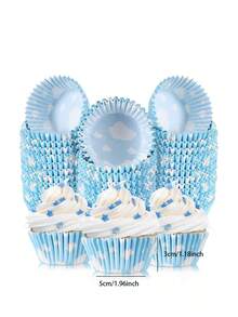 50 chiếc giấy lót bánh cupcake hình mây xanh, cốc nướng bánh muffin họa tiết mây trắng, thích hợp cho các bữa tiệc theo chủ đề, tiệc sinh nhật, đám cưới, bàn tráng miệng, dụng cụ làm bánh với chủ đề bầu trời xanh và mây trắng. - Nhiều màu - Xem 6