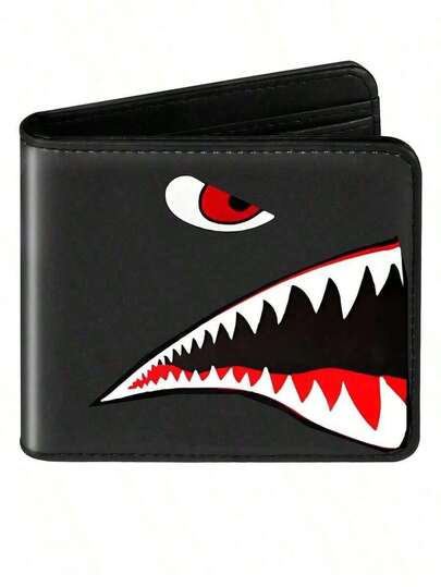 Men's Mini Wallet With Coin Purse - Stylish Cartoon Design, Multiple Card Slots And Coin Pocket, Black, Makes An Excellent Holiday Gift For Girlfriends, Family, And Friends. Suitable For All Seasons