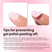 Beetles Top Coat Base Gel & Nail Glue Set-3Pcs No Wipe Top Coat Gel Nail Polish & Base Coat With 9 In 1 Nail Glue Shine Effect Long Lasting Soak Off Uv Light Lamp Diy Nail Gifts For Women & Girls - 3Pcs 15ml top base coat & pink color gel - 查看 7