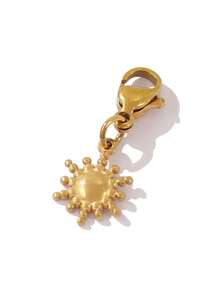 1pc Stainless Steel Sun Pendant With Lobster Clasp 18K Gold Plated Charms DIY Bracelet Necklace Findings Jewelry Making Accessories - Pendants - View 9
