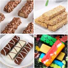 8-Cavity Oat Bar Mold, Rectangular Silicone Chocolate Mold Candy Bar Mold Suitable For Baking Cereal Bars, Energy Bars, Protein Bars, Brownies, Cheesecake - Multicolor - View 4