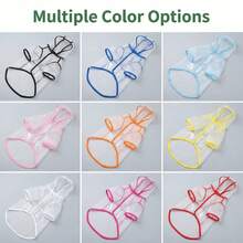 XS-3XL EVA 透明宠物雨衣，适合小型至中型犬 - 粉色 - 查看 3