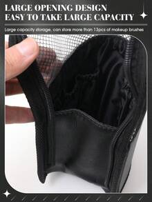 13 piezas Juego de herramientas de maquillaje que incluye: 12 piezas Juego de brochas de maquillaje + 1 bolsa de almacenamiento - Multicolor - Ver 10