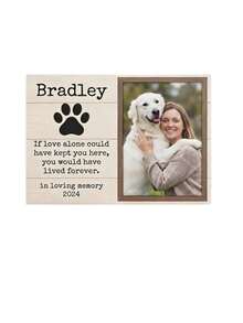 个性化宠物纪念帆布海报 - 定制宠物肖像无框墙饰，适合客厅 - 宠物离世纪念礼物，狗狗纪念收藏品，适合家庭办公室、母亲节、复活节等场合，送给宠物主人的礼物 - 彩色 - 查看 6