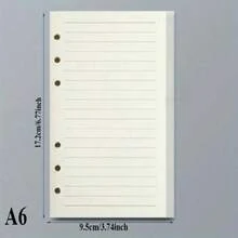 45张A5/A6/A7活页纸，带横线、空白、方格图案，适合DIY和文具用途。 - 45張1套 - 查看 14