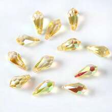 QIAO 84/72颗装 奢华水滴梨形刻面水晶玻璃AB彩珠，适用于耳环、项链、手链等首饰制作，包邮 - 彩色 - 查看 12