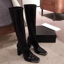 Women Pant Boots - Black Single-layer 8cm - View 6