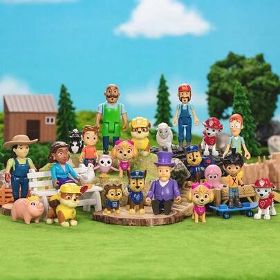 Spin Master 100% Genuine Paw Patrol Figure Set Featuring Skye, Marshall, Chase, Rubble & Friends With Accessories, Kids Toy Figures Collection For Boys & Girls Ages 3 And Up