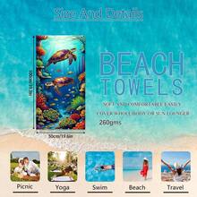1 khăn tắm biển chủ đề thế giới dưới nước, chất liệu microfiber siêu mềm, cỡ lớn, thấm hút cực tốt, thích hợp cho du lịch, hồ bơi, lặn biển, lướt sóng, yoga, cắm trại. Có nhiều kích cỡ khác nhau, phụ kiện bãi biển cho bãi biển, hồ bơi, du lịch, cắm trại, yoga. - Thế giới dưới nước - Xem 12
