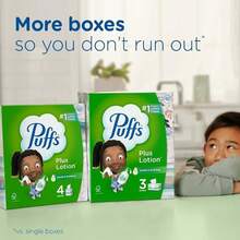 Puffs Plus Lotion Tissue, 1 Cube Box, 48 Tissues Per Box - 48 Count (Pack Of 1) - View 7