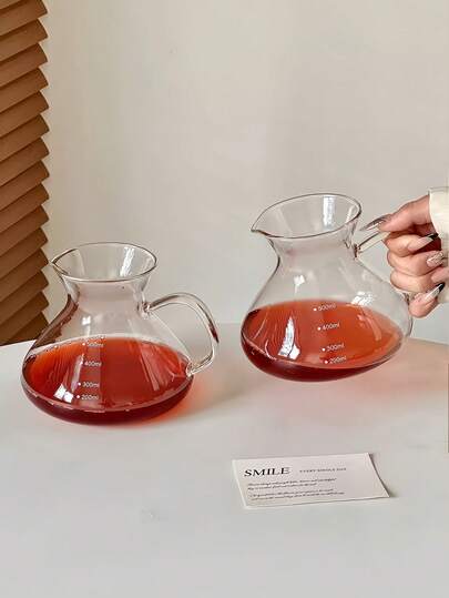 1pc Creative Big Belly Duck Beak Decanter, Minimalist Niche Glass Carafe, Luxury Transparent Glass Bottle, American Style Storage Bottle, Coffee Pot, Home Red Wine Decanter, With Measurement Scale Heat-Resistant Juice/Tea Pot