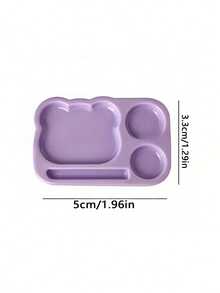 1pc Portable Cartoon Bear Shaped Nail Polish Palette, With Multiple Compartments For Mixing Gel Paints. Ideal For Nail Artists. Suitable For Mother's Day, Easter, And 2026 World Cup - Multicolor - View 3