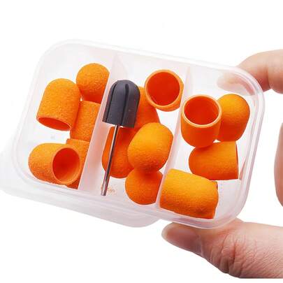 Bộ 15 đầu mài móng 13mm kèm 1 trục giữ – Dụng cụ mài và đánh bóng móng chân chuyên nghiệp dùng tại nhà và salon.