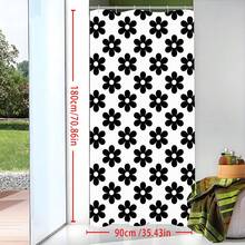 1 pieza Cortina de ducha con estilo de arte lineal geométrico de primavera, decoración de baño moderna de estilo geométrico colorido, diseño moderno tipo pintura, regalo único para el hogar, regalo para amigos - Multicolor - Ver 4