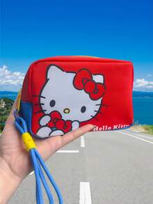 SANRIO 可爱卡通猫咪便携化妆包，旅行必备收纳袋，手机包，酷洛米旋律拉链包，学生文具铅笔盒 - 查看 16