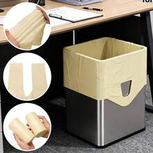 Túi đựng rác dạng áo vest PE dày dặn gấp đôi, thiết kế chống rách với tay cầm tích hợp, dung tích lớn 50*60/42*45cm, thích hợp cho nhà bếp, gia đình và văn phòng, cuộn 50 chiếc, quà tặng Ngày của Mẹ. - A - Xem 5