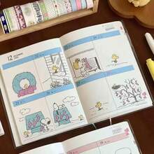 SNOOPY 1 Piece Of Cartoon Plan Calendar Book Illustrations, Colorful Pages, Student Notebooks, School Essentials, Stationery Supplies, School Supplies, Study Supplies, Perfect Party Gifts, Fans' Holiday Gifts. - Multicolor - View 3