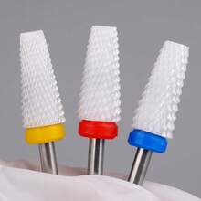 5/1 Set Ceramic Nail Drill Bits - Stainless Steel Nail Art Tools, Suitable For Electric Manicure And Nail Art - Includes Nail File, Polishing Block, Etc. - Multicolor - View 3