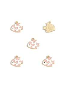 10pcs/20pcs/50pcs/100pcs Random Mixed Small Fish & Ocean Themed Zinc Alloy Dangle Jewelry Accessories, DIY Craft Supplies - Little Fish - View 9