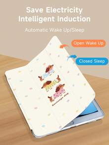 Kingsung Polka Dots And Poodle Dogs Pattern Tablet Protective Case,Compatible With IPad 9.7/10.2/10.5/10.9/12.9/Pro 11, 10th Gen,Compatible With Samsung Galaxy Tab S6 Lite 10.4 Inch,Compatible With Kindle Paper White 12th Gen 2024,Kindle 11th Gen 2022, Clara Colour,Soft Anti-Fall Protection,Smart Stand/Automatic Wake Up/Sleep - Multicolor - View 5