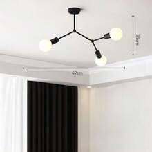 1 件现代简约分支吸顶灯 DIY 不对称造型北欧创意分子吸顶灯，不含灯泡 - 分子燈 - 查看 24