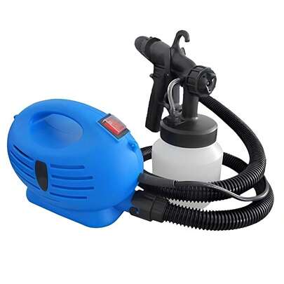 Mejora tus trabajos de pintura con el kit profesional de pistola pulverizadora eléctrica Paint Zoom: pinta paredes interiores y exteriores sin esfuerzo y de forma sencilla (color azul)