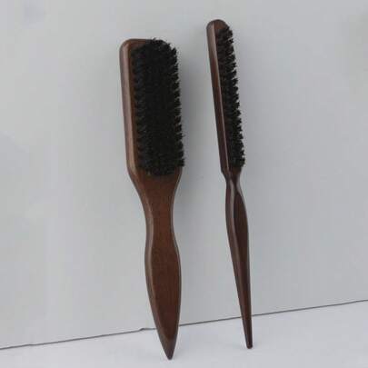 Cepillo para el cabello con mango de madera, adecuado para uso doméstico y de viaje, cuidado del cabello, arreglo de barba, cepillo de maquillaje