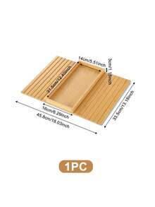 1PC Bamboo Sofa Armrest Tray, Old Sofa Armrest Tray, Folding Remote Control Storage Sofa Armrest Tray. - 彩色 - 查看 4
