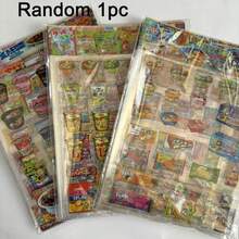 Pegatinas transparentes con purpurina con diseños de comida adorables - Para manualidades DIY y proyectos creativos - Un regalo pensativo y divertido para amigos - Multicolor - Ver 9